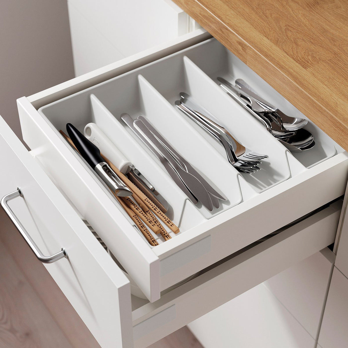 VARIERA cutlery tray, adjustable, 30-52x47 cm