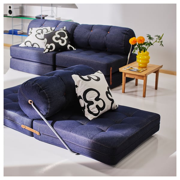 VÅRKUMLA chair-bed, Vansta blue, 91x81x90 cm