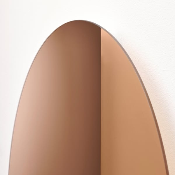 VARMBLIXT LED wall/mirror lamp, dimmable/bronze-colour round, 55 cm