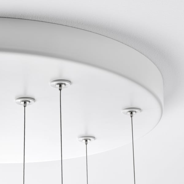 VARMBLIXT LED pendant lamp, white frosted glass, 46 cm
