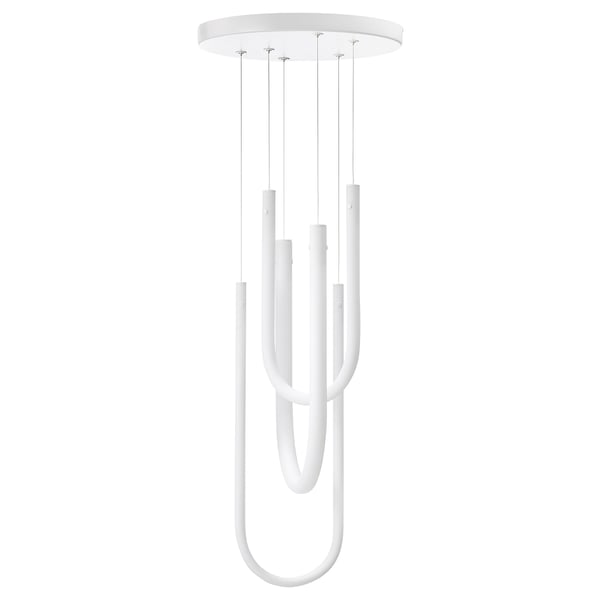 VARMBLIXT LED pendant lamp, white frosted glass, 46 cm