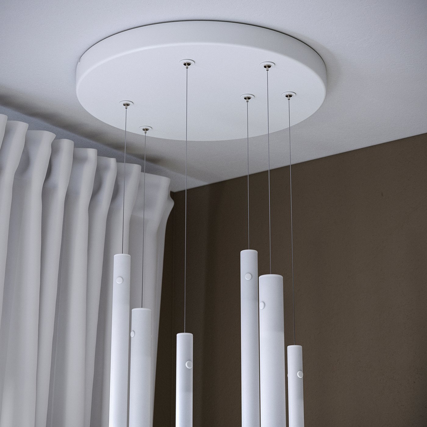 VARMBLIXT LED pendant lamp, dimmable smart/white glass white spectrum, 46 cm