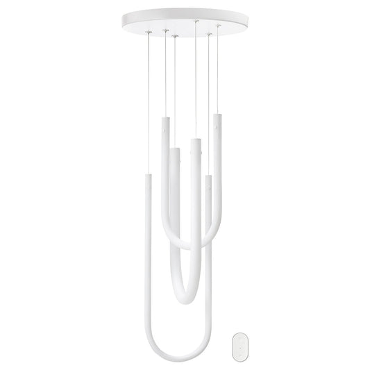 VARMBLIXT LED pendant lamp, dimmable smart/white glass white spectrum, 46 cm