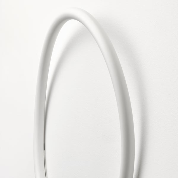 VARMBLIXT LED wall lamp, white metal/circle, 50 cm