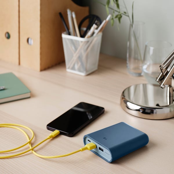 VARMFRONT power bank, dark blue, 10400 mAh