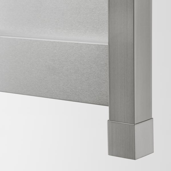 VÅRSTA cover panel with legs, stainless steel, 39x88 cm