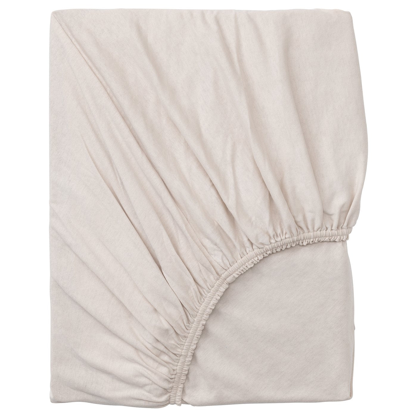 VÅRVIAL fitted sheet, beige, 140x200 cm