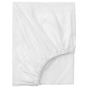 VÅRVIAL fitted sheet, white, 160x200 cm