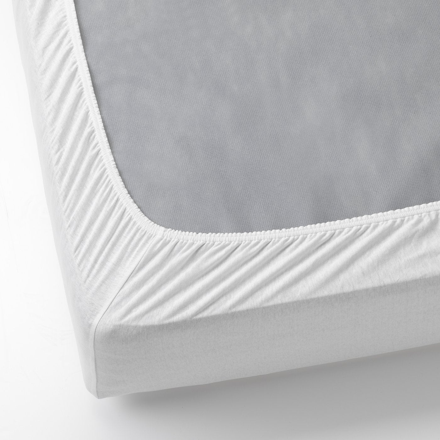 VÅRVIAL fitted sheet, white, 90x200 cm