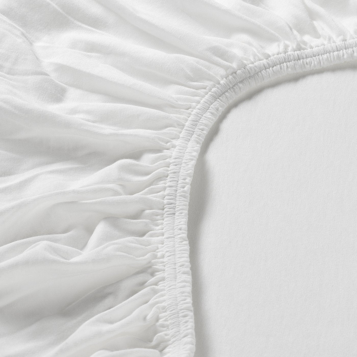 VÅRVIAL fitted sheet, white, 180x200 cm
