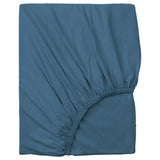 VÅRVIAL fitted sheet, blue, 140x200 cm