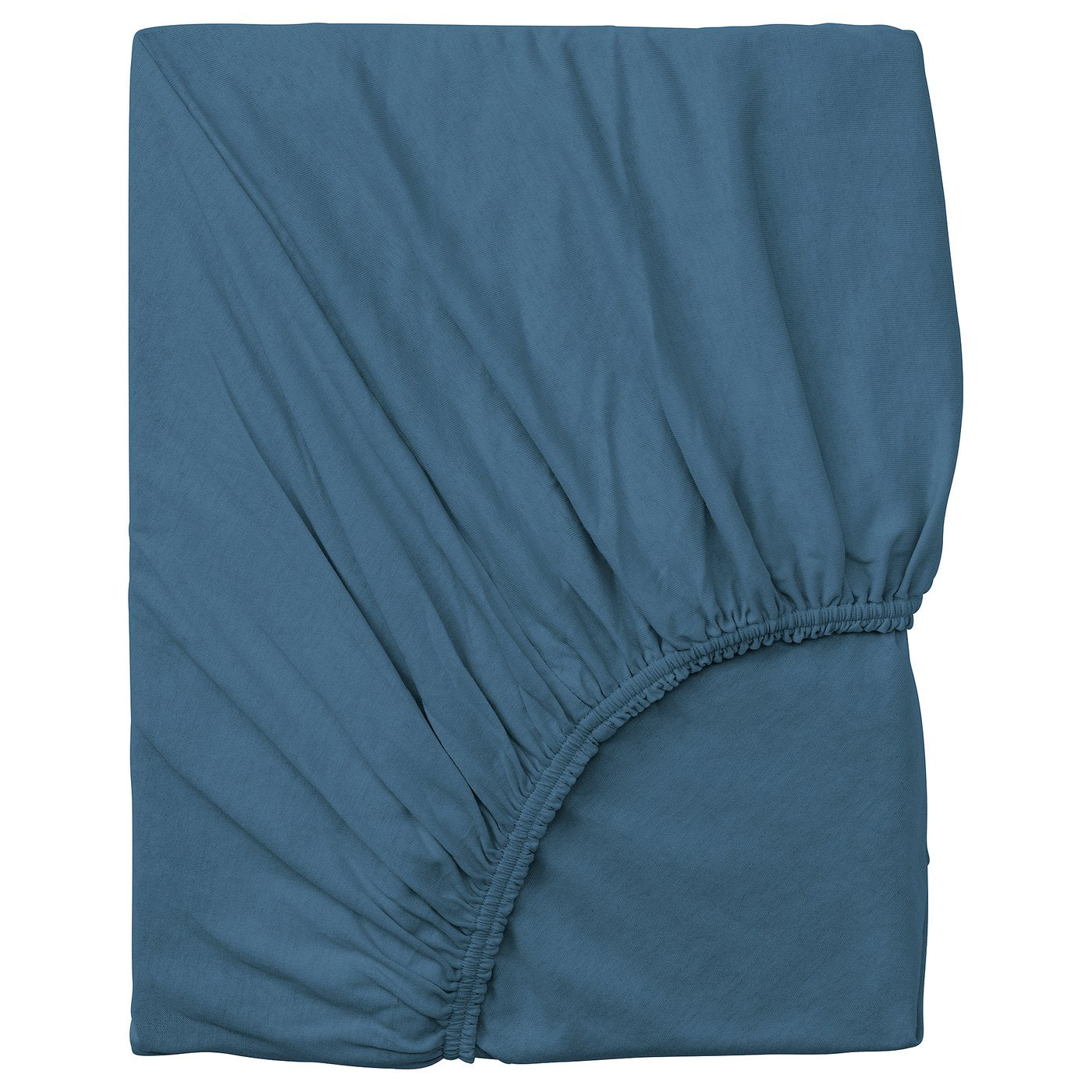 VÅRVIAL fitted sheet, blue, 90x200 cm
