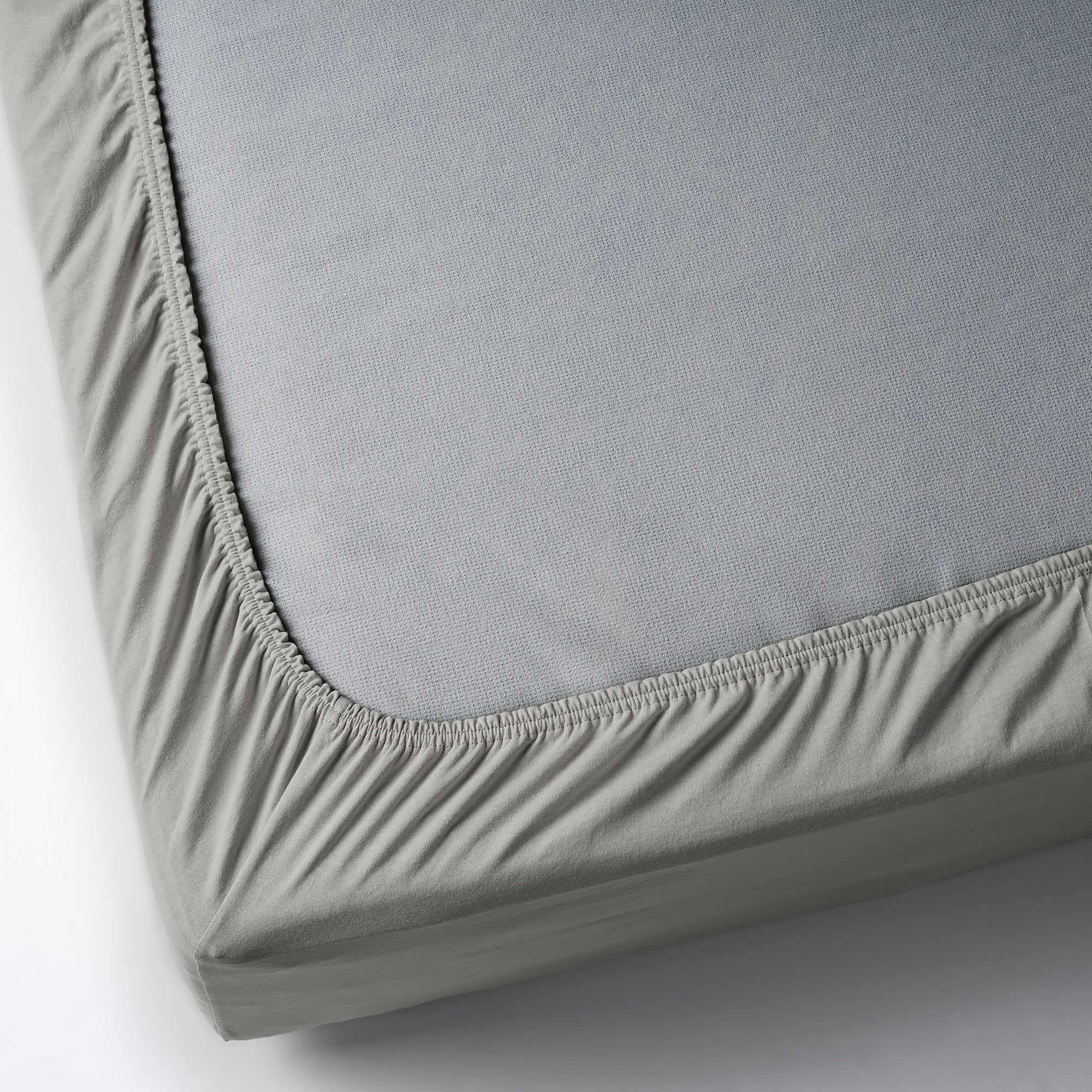 VÅRVIAL fitted sheet, grey, 180x200 cm