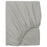 VÅRVIAL fitted sheet, grey, 140x200 cm