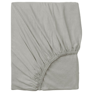 VÅRVIAL fitted sheet, grey, 140x200 cm