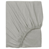 VÅRVIAL fitted sheet, grey, 90x200 cm