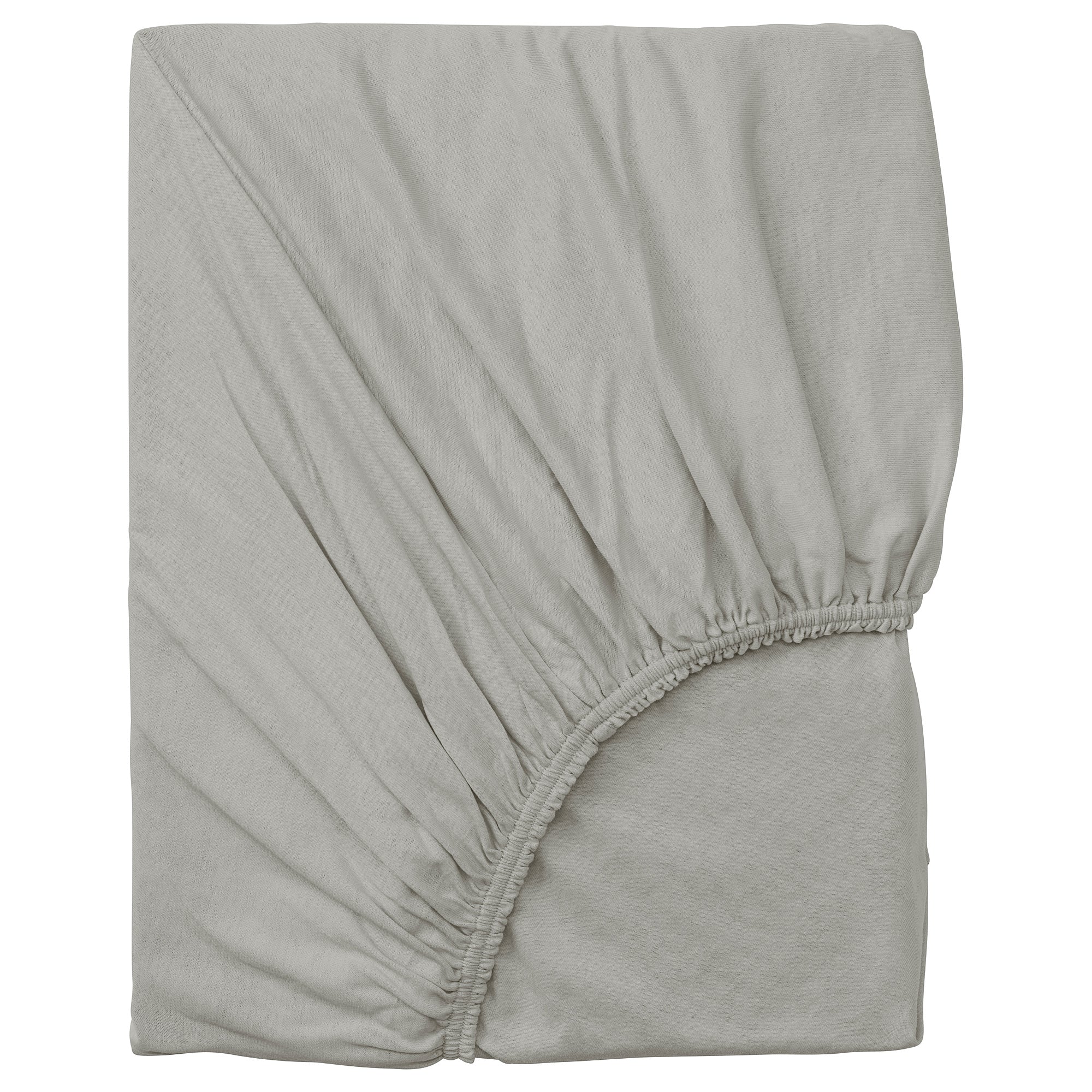 VÅRVIAL fitted sheet, grey, 160x200 cm