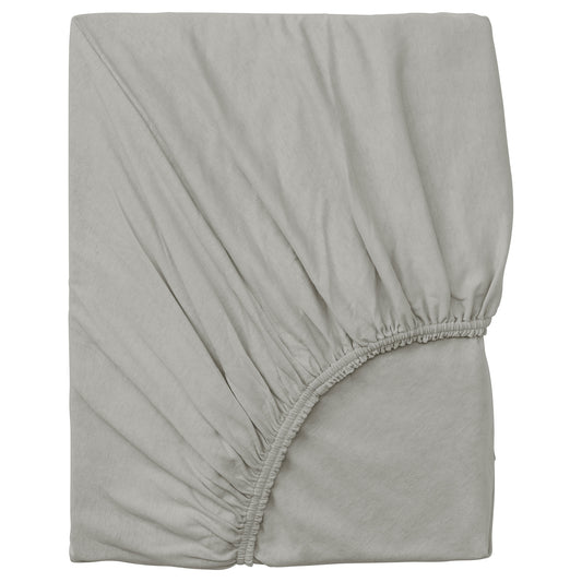 VÅRVIAL fitted sheet, grey, 160x200 cm
