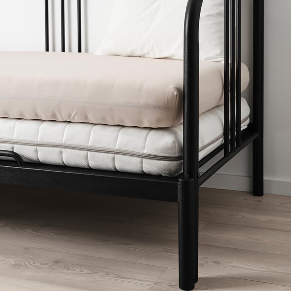 VÅRVIAL fitted sheet for day-bed, beige, 80x200 cm