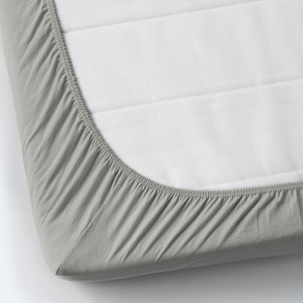 VÅRVIAL fitted sheet for day-bed, light grey, 80x200 cm