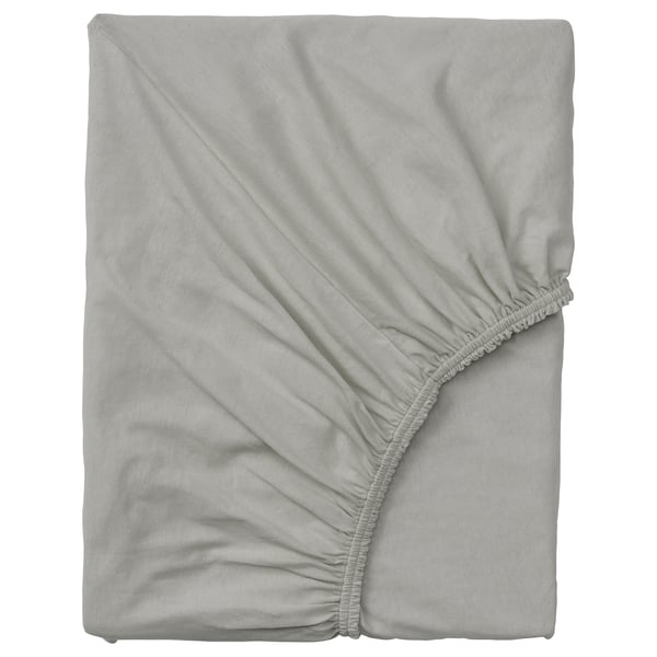 VÅRVIAL fitted sheet for day-bed, light grey, 80x200 cm
