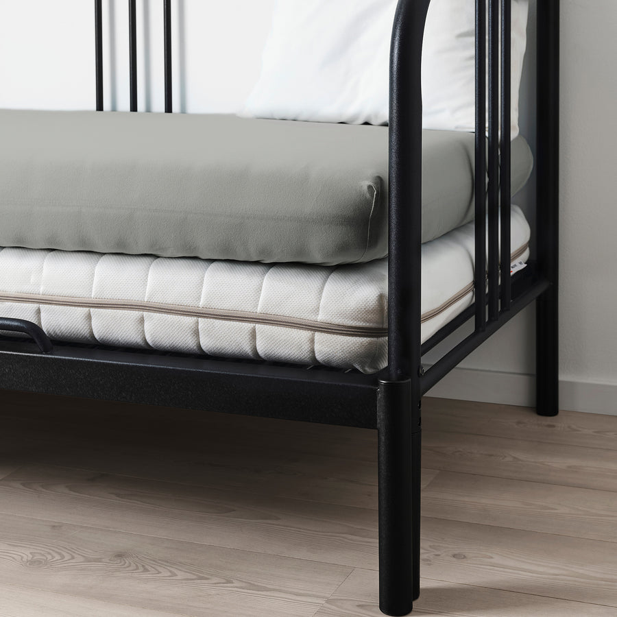 VÅRVIAL fitted sheet for day-bed, grey, 80x200 cm