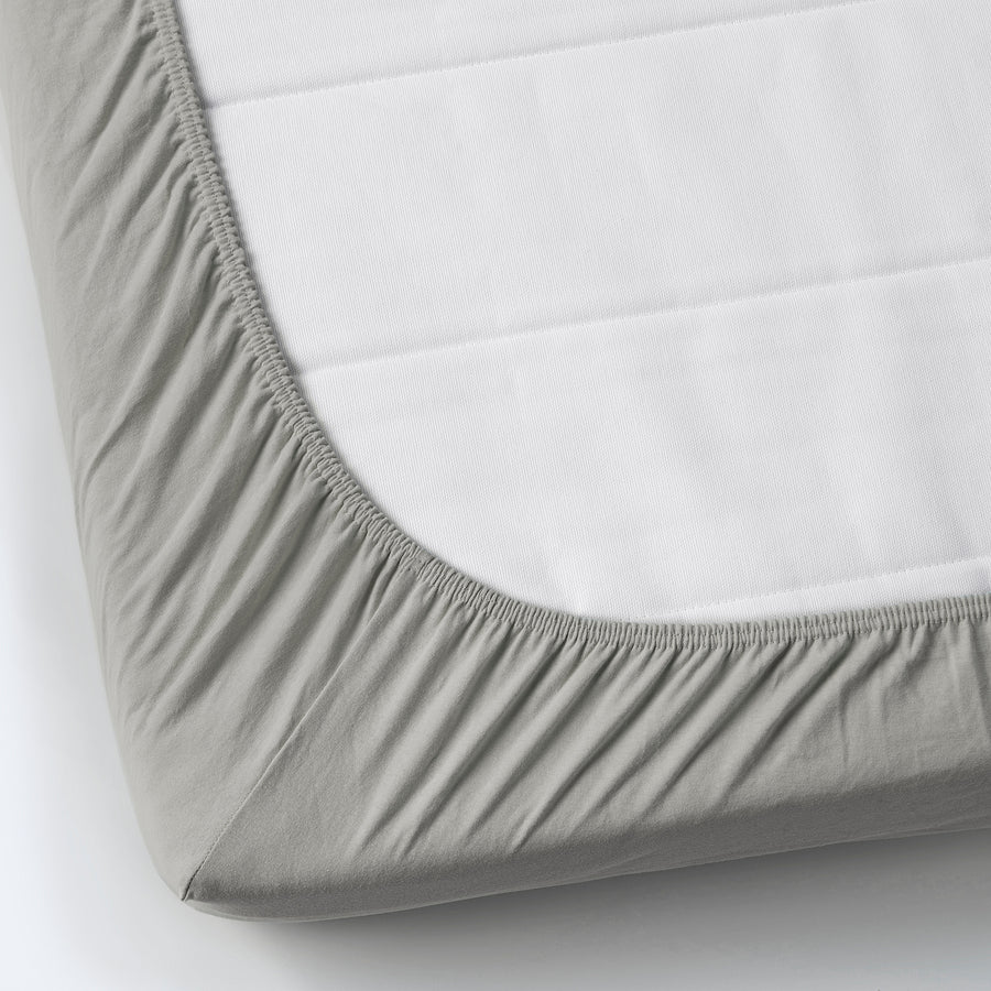 VÅRVIAL fitted sheet for day-bed, grey, 80x200 cm