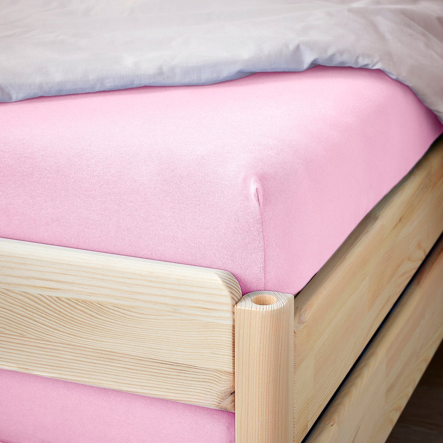 VÅRVIAL fitted sheet for day-bed, pink, 200x80 cm