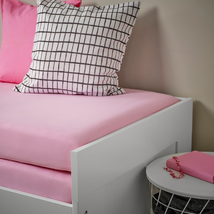 VÅRVIAL fitted sheet for day-bed, pink, 200x80 cm