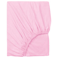 VÅRVIAL fitted sheet, pink, 140x200 cm