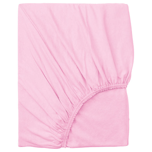 VÅRVIAL fitted sheet, pink, 140x200 cm