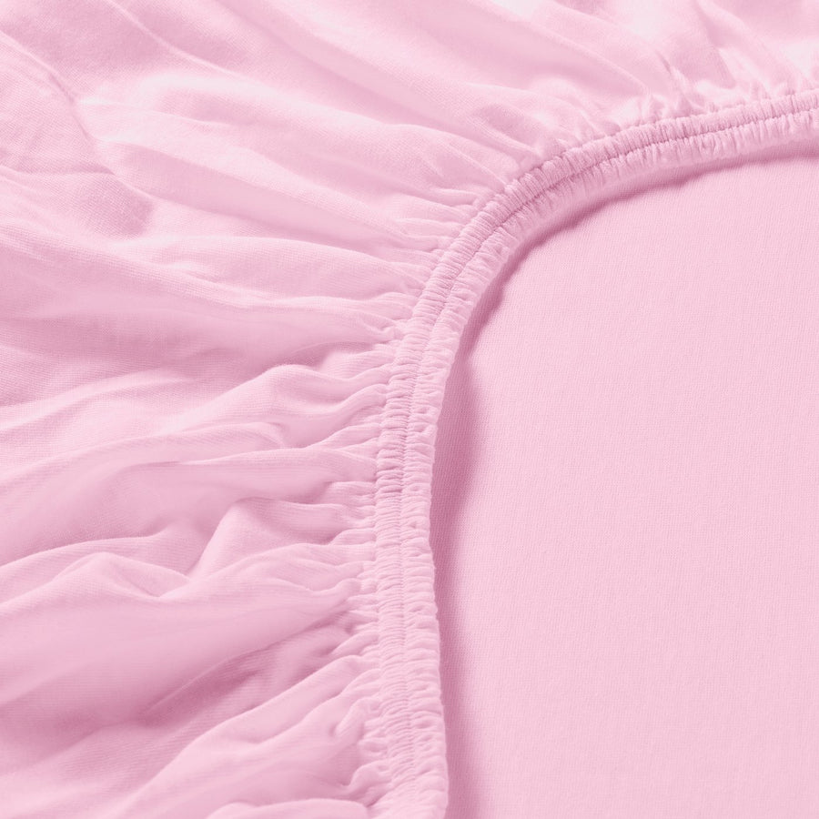 VÅRVIAL fitted sheet, pink, 200x180 cm