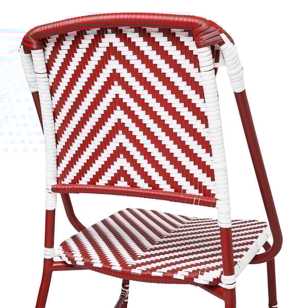 VASSHOLMEN - Chair, indoor/outdoor, red/white ,