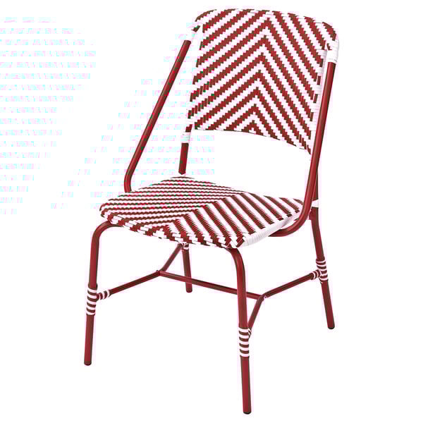 VASSHOLMEN - Chair, indoor/outdoor, red/white ,