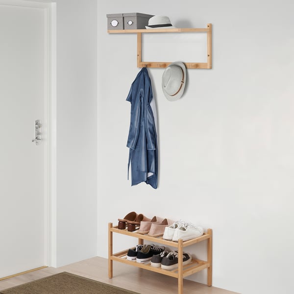 VASSKÄR shoe rack, bamboo, 60 cm