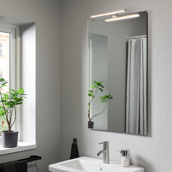 VÅTHULT LED light for cabinet/mirror - aluminium colour 350 mm , 350 mm