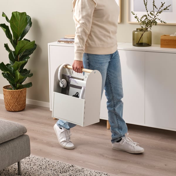 VATTENKAR desk organiser, white, 33x21x43 cm