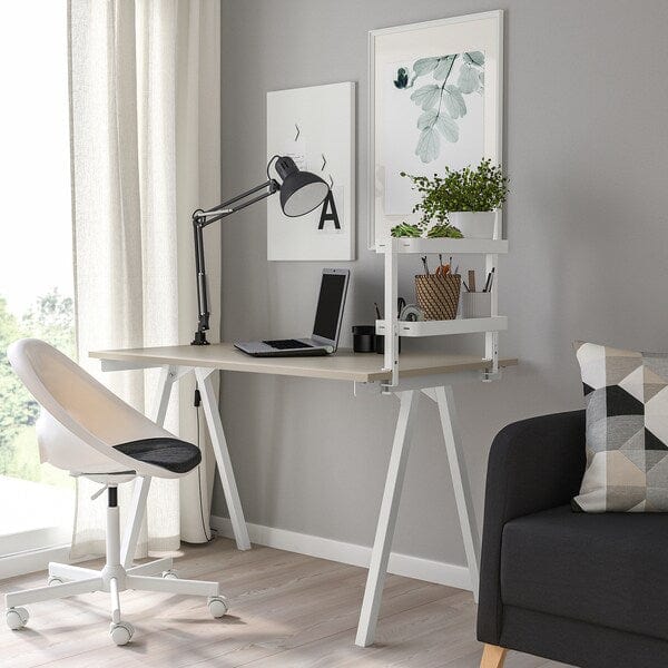 Ikea VATTENKAR - Desktop shelf, white, 49x15 cm