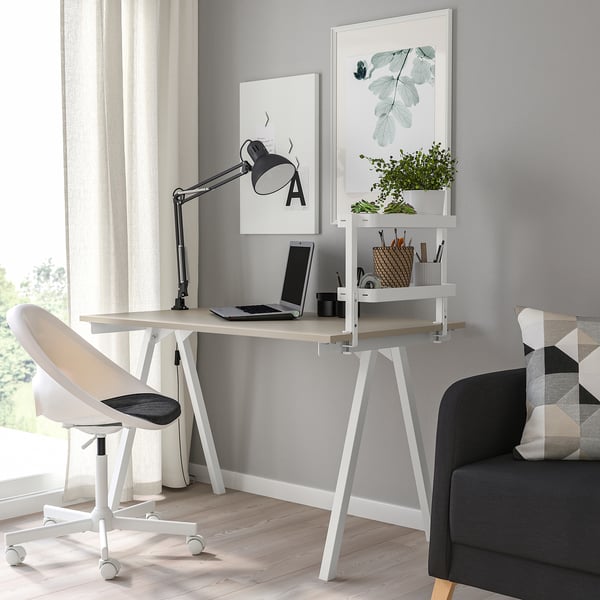 VATTENKAR - VATTENKAR Desktop shelf, white, 49x15 cm