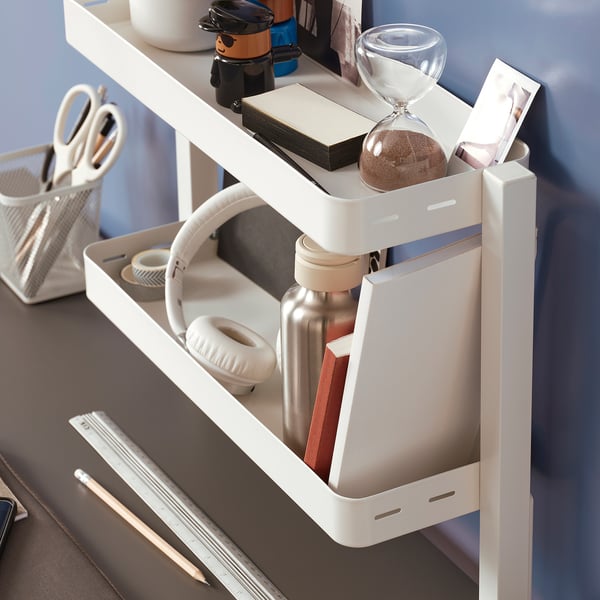 VATTENKAR desktop shelf, white, 49x15 cm