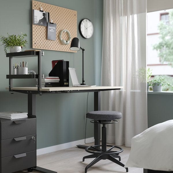 Ikea VATTENKAR - Desktop shelf, black, 49x15 cm