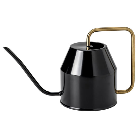 VATTENKRASSE watering can, black/gold-colour