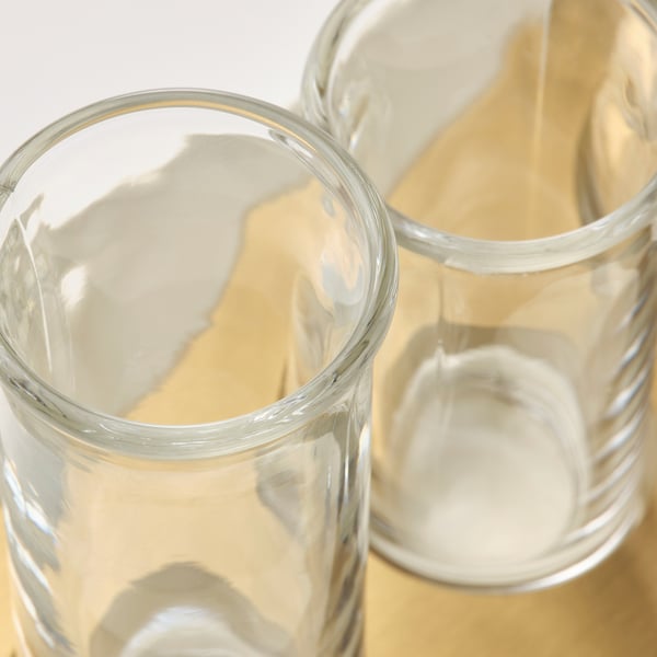 VATTENKRASSE propagation set, clear glass ivory/gold-colour, 26x8 cm