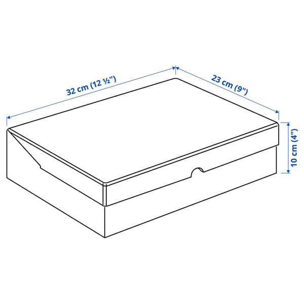 VATTENTRÅG box with lid, 32x23x10 cm