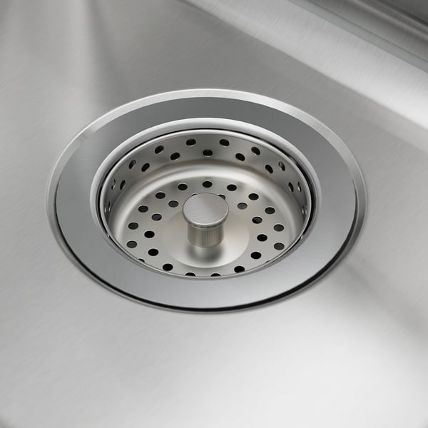 VATTUDALEN inset sink, 1 ½ bowl w drainboard, stainless steel, 88x53 cm