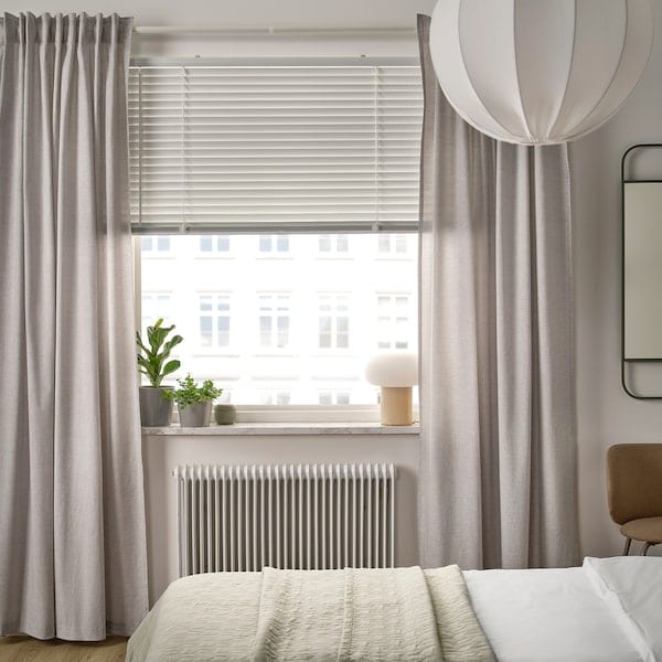 Ikea VECKLARFLY - Venetian blind, white, 140x155 cm