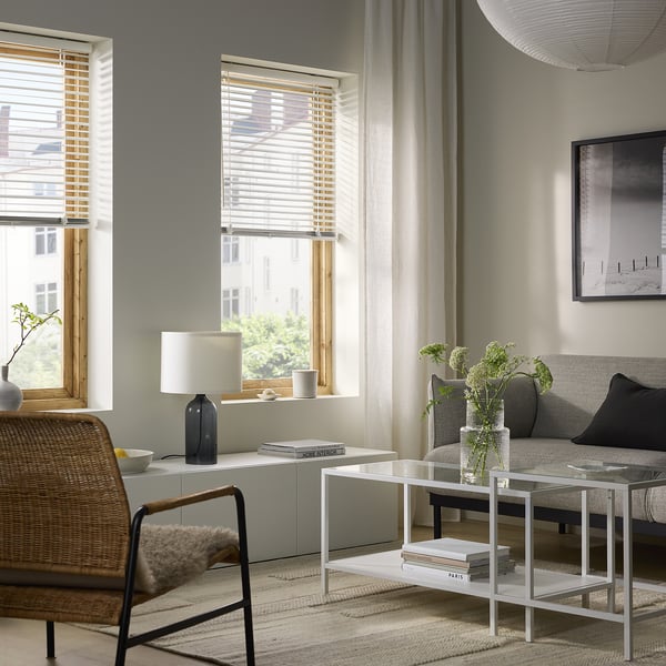 VECKLARFLY - Venetian blind, white, 80x155 cm