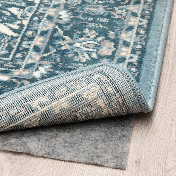 VEDBÄK rug, low pile, blue, 133x195 cm