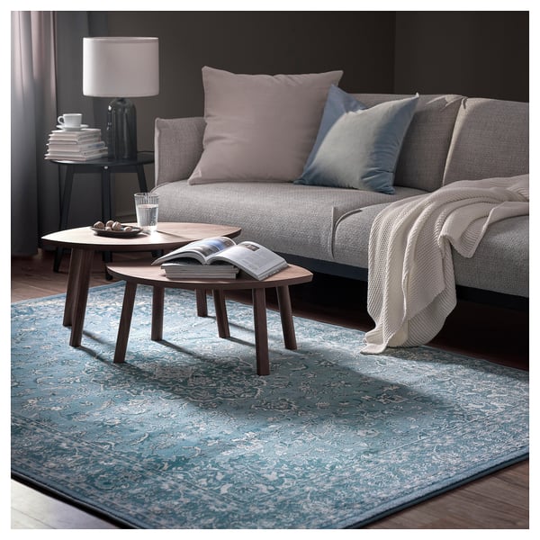 VEDBÄK - Carpet, short pile, blue, 170x230 cm