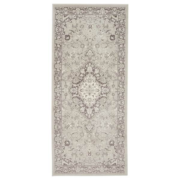 VEDBÄK rug, low pile, light grey, 80x180 cm